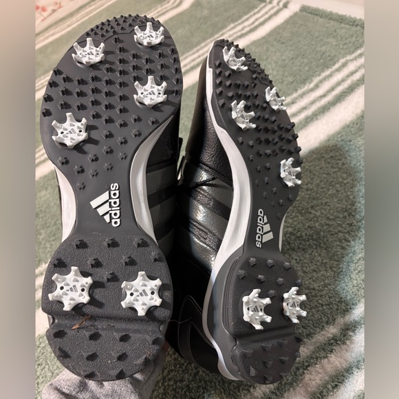 Adidas Adipower TR Sz 12 Men's Black and Gray Golf Shoes - Picture 4 of 5